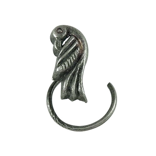 Bird Design 925 Sterling Silver Nose Pin Antique Jewellery