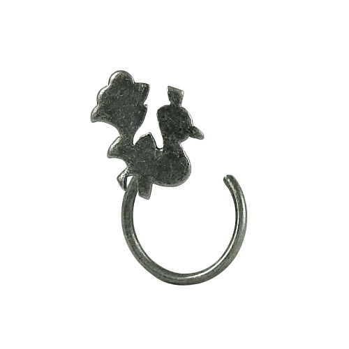 Pretty Oxidized 925 Sterling Silver Nose Pin Jewellery