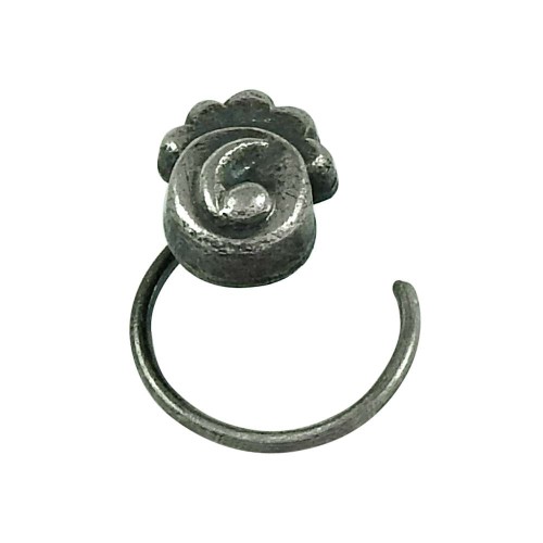 Lovely Oxidized 925 Sterling Silver Nose Pin Vintage Jewellery