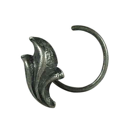 Graceful Oxidized 925 Sterling Silver Nose Pin Jewellery