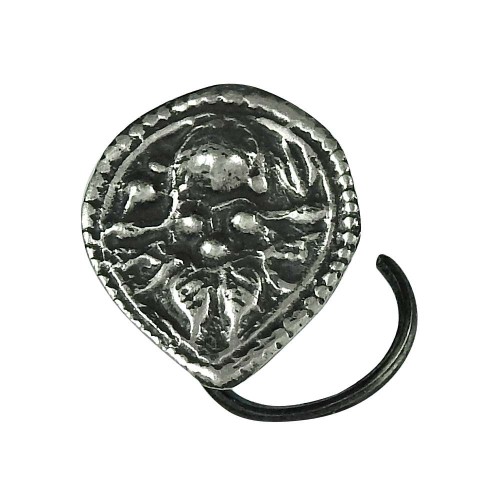Scrumptious Oxidized 925 Sterling Silver Nose Pin Goddess Jewellery