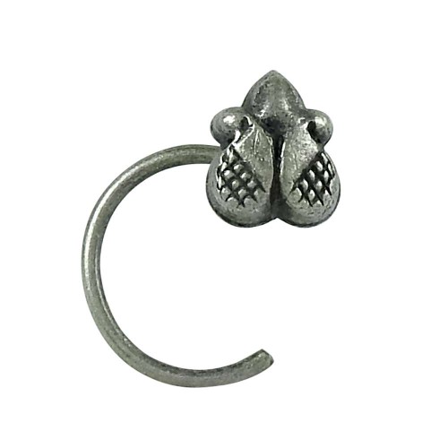 Scenic 925 Sterling Silver Nose Pin Indian Jewellery