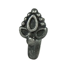 Good-Looking Oxidized 925 Sterling Silver Nose Pin Antique Jewellery