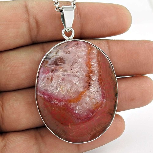 New Style Of ! 925 Sterling Silver Agate Pendant