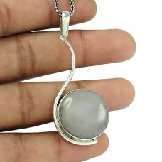 Lovely Polka Dot Agate Gemstone 925 Sterling Silver Pendant Jewellery