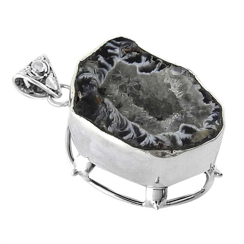 925 Sterling Silver Fashion Jewellery Charming Druzy Gemstone Pendant Wholesaler India