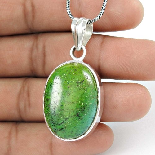 Stylish!! 925 Sterling Silver Turquoise Pendant