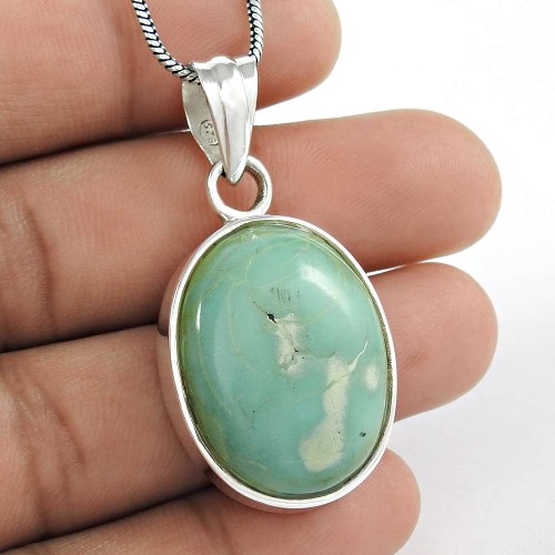 Island Fantasy 925 Sterling Silver Turquoise Pendant