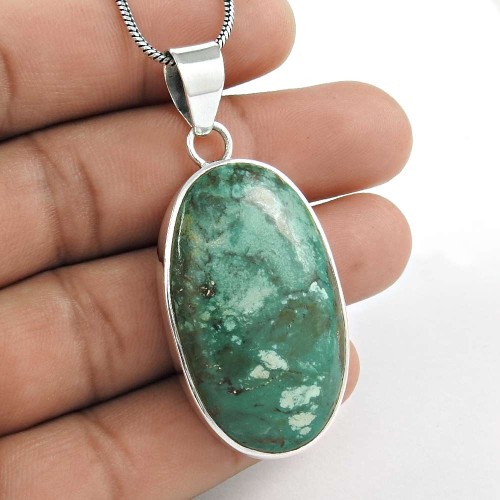 Big Grand Love ! Turquoise 925 Sterling Silver Pendant