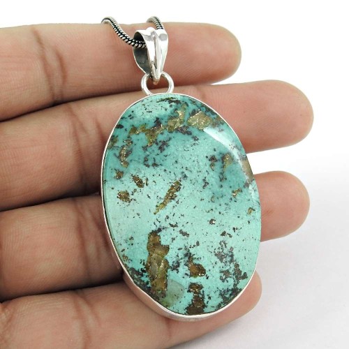 So In Love!! 925 Sterling Silver Turquoise Pendant