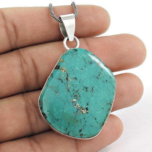New Style Of!! 925 Sterling Silver Turquoise Pendant