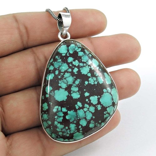 Beautiful! 925 Sterling Silver Turquoise Pendant