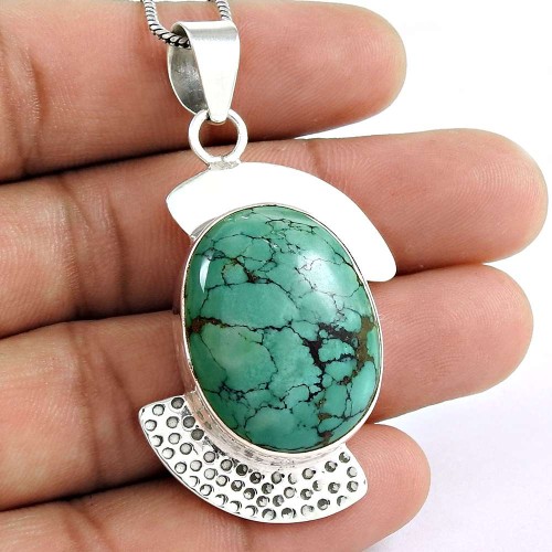 Lovely!! 925 Sterling Silver Turquoise Pendant