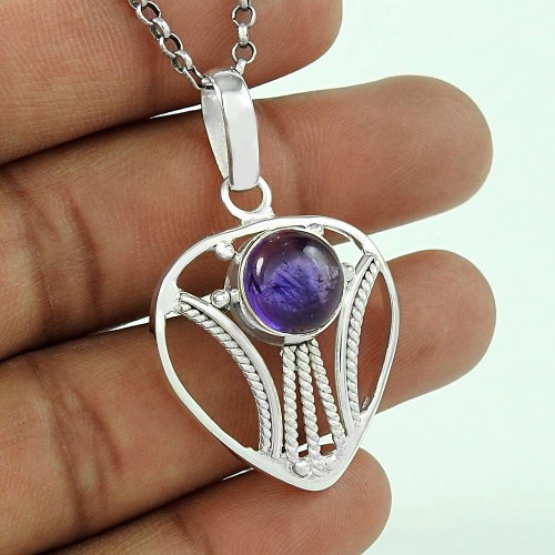 Billowing Clouds! Amethyst 925 Sterling Silver Pendant