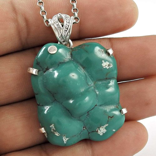 New Fashion !! 925 Sterling Silver Turquoise Pendant Manufacturer