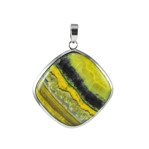 Eye Catching Bumble Bee Gemstone Sterling Silver Pendant Jewellery