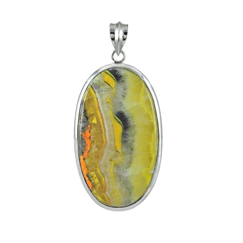 Unique Design Bumble Bee Gemstone Sterling Silver Pendant Jewellery