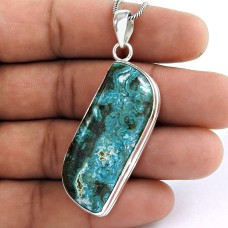 Top Quality African !! 925 Sterling Silver Azurite Pendant
