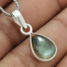 925 Sterling Silver Jewelry Labradorite Gemstone Pendant BC15