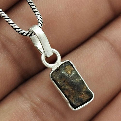 Birthday Gift 925 Sterling Silver Jewelry Rock Lava Gemstone Pendant D37