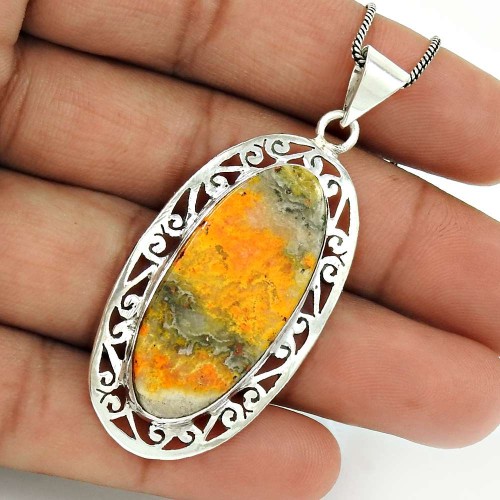 Bumble Bee Gemstone Pendant 925 Sterling Silver Traditional Jewelry TG19