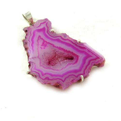925 Sterling Silver Indian Jewellery Traditional Druzy Gemstone Pendant Manufacturer