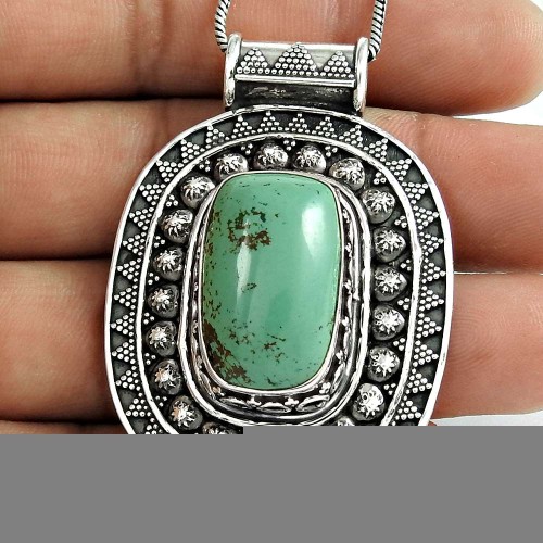 Maya Freedom!! 925 Sterling Silver Turquoise Pendant