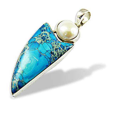 925 Silver Jewellery High Polish Pearl, Versite Gemstone Pendant Wholesale Price