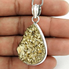 Fantastic Quality Of 925 Sterling Silver Druzy Pendant