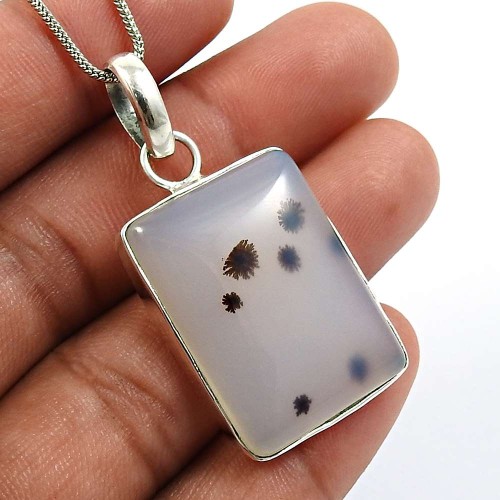 Montana Gemstone Pendant 925 Solid Sterling Silver Jewelry A39