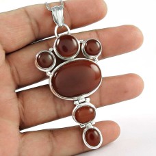 New Style Of ! 925 Sterling Silver Red Onyx Pendant