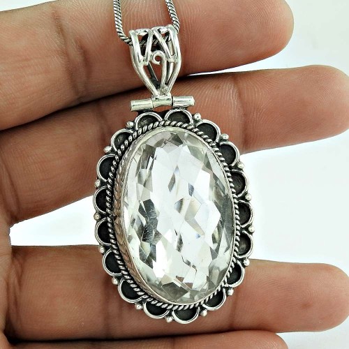 Tropical Glow!! 925 Sterling Silver Crystal Pendant