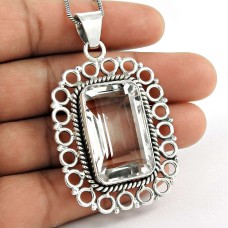 925 sterling silver fashion jewelry Charming Crystal Gemstone Pendant