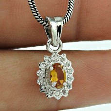 Possessing Good Fortune CZ Gemstone 925 Sterling Silver Indian Pendant Jewellery