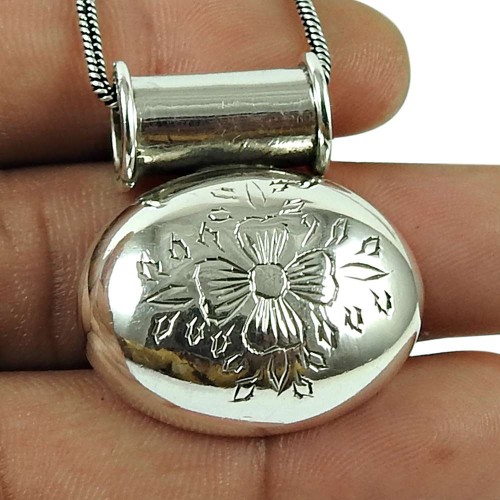 Possessing Good Fortune Sterling Silver Pendant 925 Sterling Silver Indian Jewellery