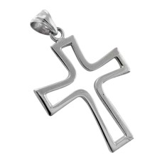 Sterling Silver Fashion Jewellery High Polish 925 Sterling Silver Cross Pendant Supplier