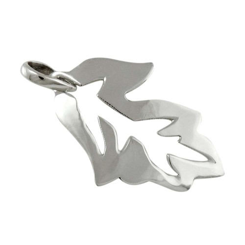 Very Delicate!! 925 Sterling Silver Leaf Pendant