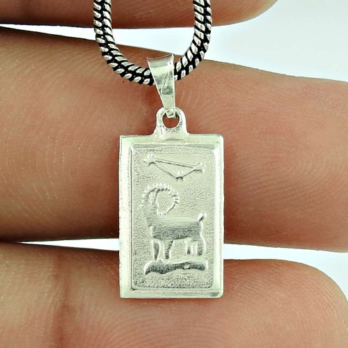 Personable 925 Sterling Silver Zodiac Pendant Indian Fashion Jewellery
