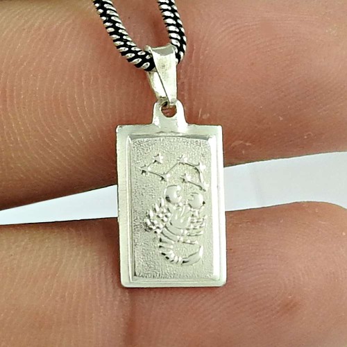 Daily Wear 925 Sterling Silver Pisces Zodiac Pendant Jewellery