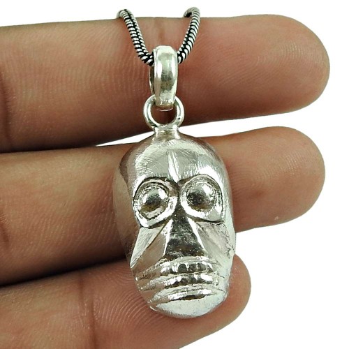Designer 925 Sterling Silver Skull Pendant Sterling Silver Indian Jewellery