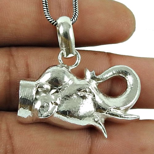 Rattling 925 Sterling Silver Elephant Pendant Ethnic Silver Jewellery