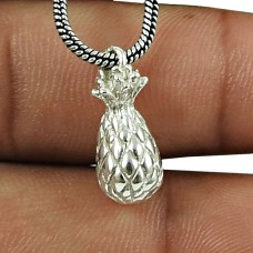 Seemly 925 Sterling Silver Pineapple Pendant 925 Silver Traditional Jewellery