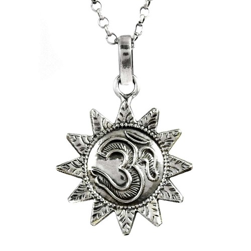 925 sterling silver Jewellery Traditional 925 Sterling Silver OM Pendant