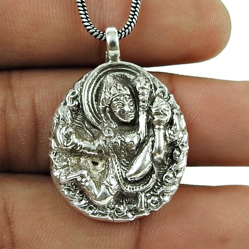 Amusable 925 Sterling Silver Hanuman Pendant 925 Silver Handmade Jewellery
