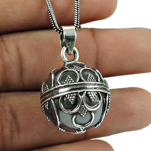 Personable 925 Sterling Silver Ball Pendant 925 Silver Jewellery