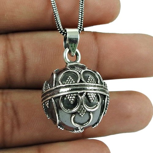 Engaging 925 Sterling Silver Ball Pendant 925 Sterling Silver Jewellery