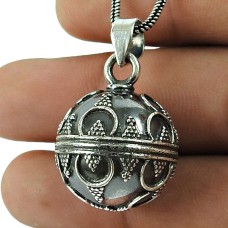 Trendy 925 Sterling Silver Ball Pendant 925 Sterling Silver Jewellery