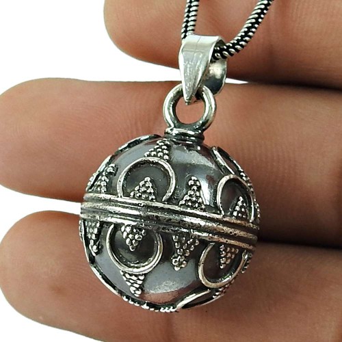 Fashion 925 Sterling Silver Ball Pendant 925 Sterling Silver Antique Jewellery