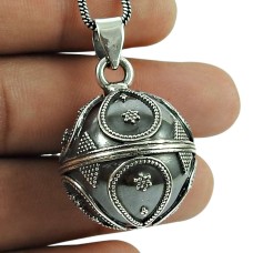 Lustrous 925 Sterling Silver Ball Pendant 925 Sterling Silver Fashion Jewellery