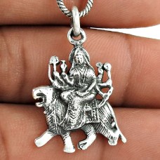 92.5 Sterling Silver Goddess Sherawali Pendant Wholesale Price